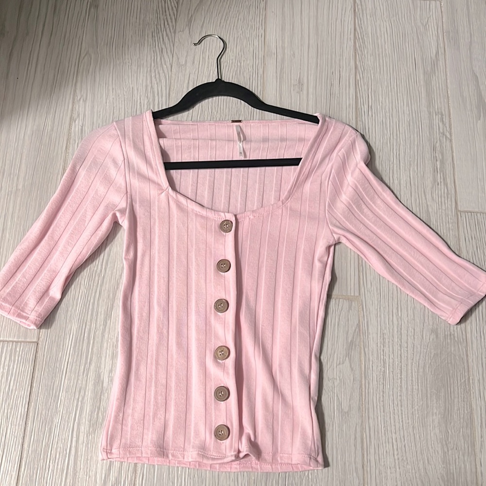 Free People mid sleeve sweater